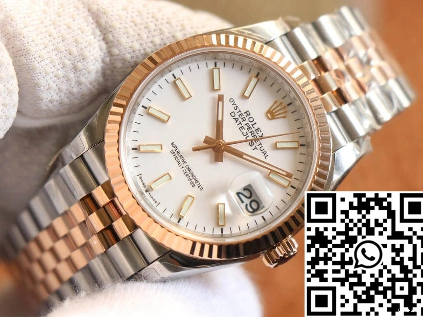 Rose Factory EW Datejust M126231-0017 Dial White Rolex Gold 0311